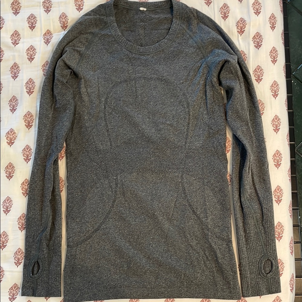 lululemon Swiftly Tech Charcoal Long Sleeve Top